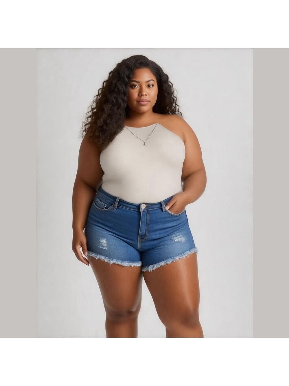 Ava & Viv 26W Distressed Denim Cutoff Shorts NWT